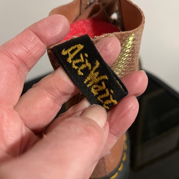 Iridescent Molly Pink Doc Marten Lace-Up Ankle Boots - Picture 12 of 16